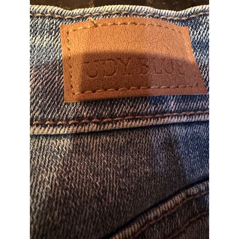 Judy Blue Womens Distressed Cropped Bootcut Jeans Medium Wash Size 5/27